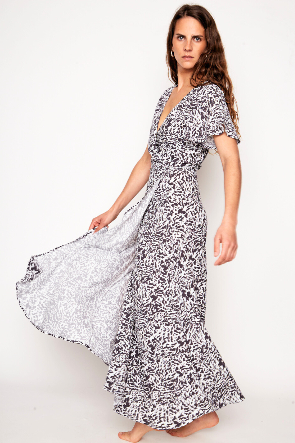 Vestido Aura Viscosa Blanco Mujer