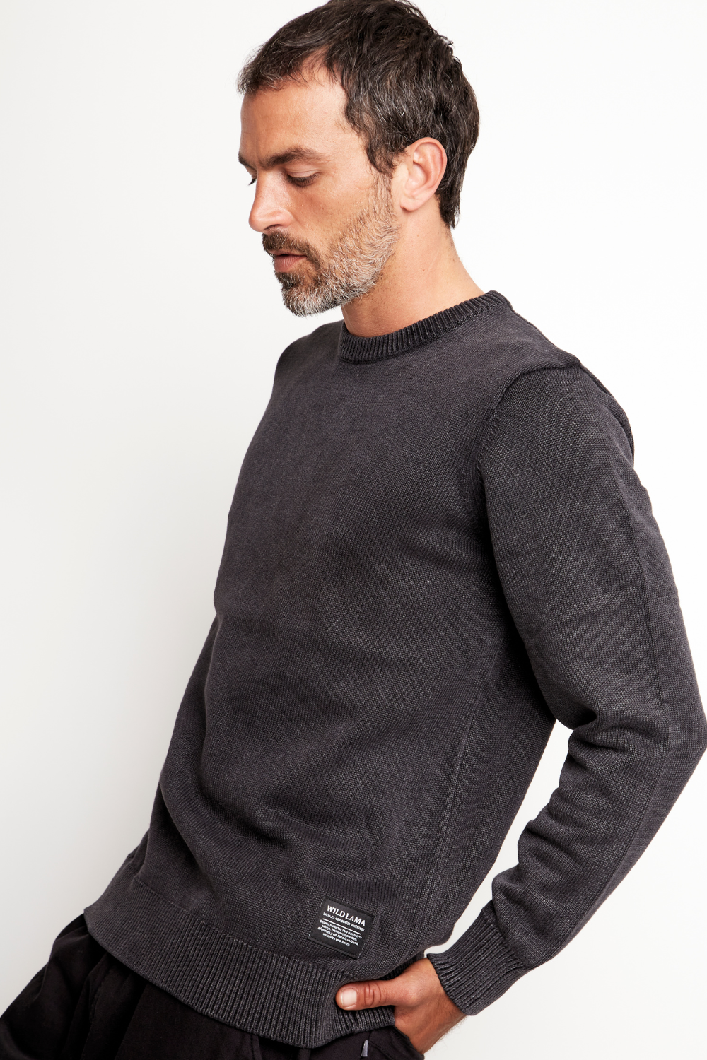 wild lama sweater gris hombre