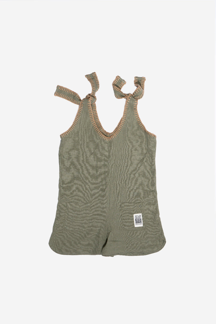 Enterito Figa Con Lino Verde Kids