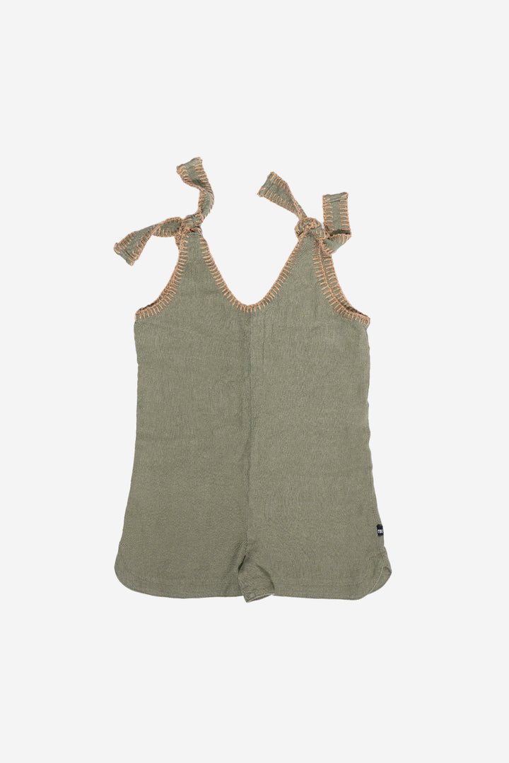 Enterito Figa Con Lino Verde Kids