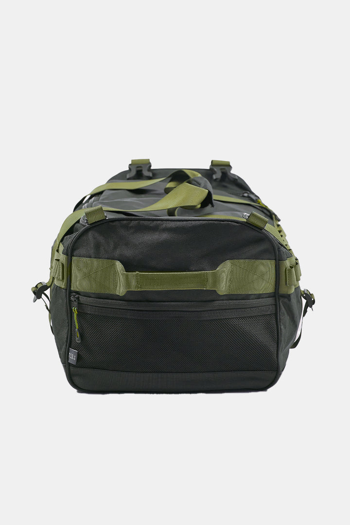Bolso Travel Bek Reciclada Negra Verde 60L