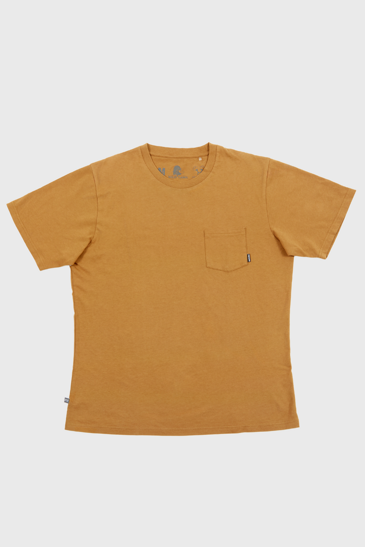 Polera Slim Fit Bichu Orgánica Mostaza Hombre