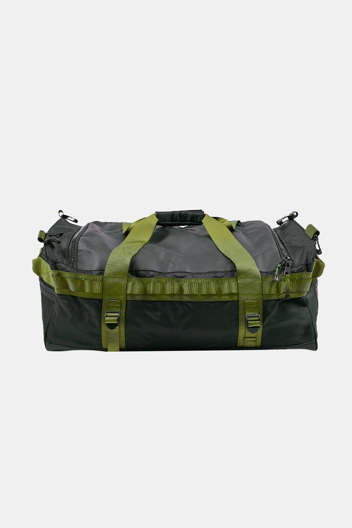 Bolso Travel Bek Reciclada Negra Verde 60L