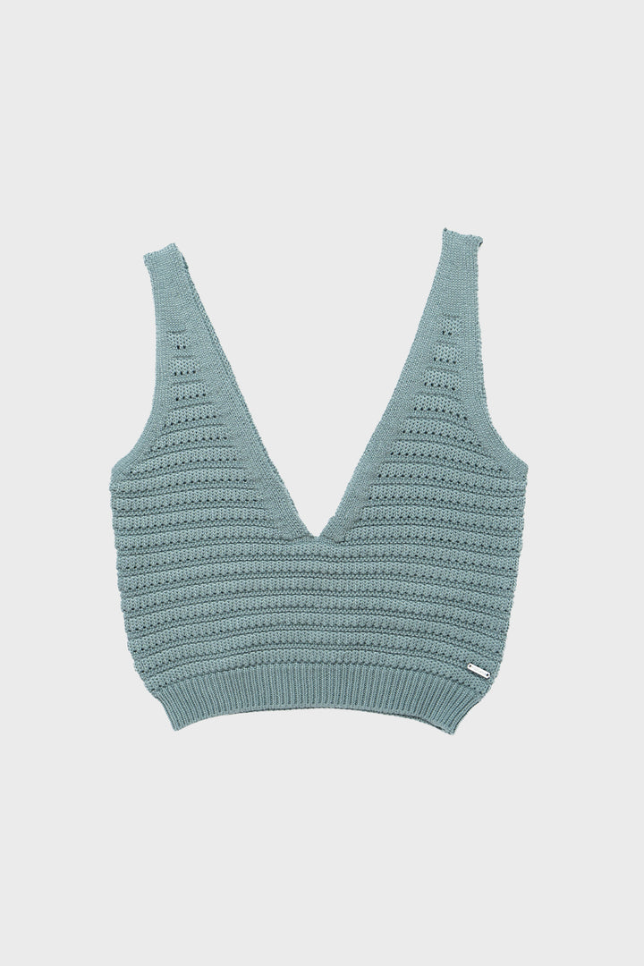 Polera Tejida Sua Verde Mujer