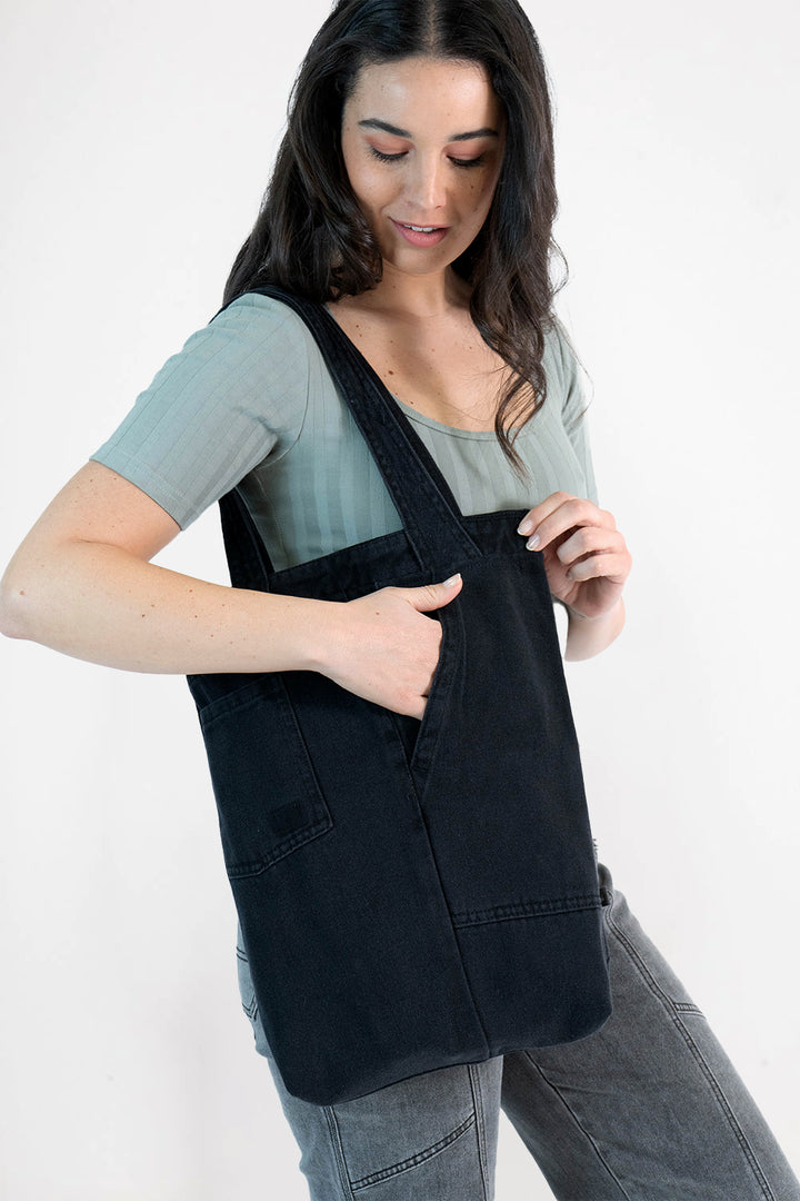 Bolsa Tote Bag Sak Reciclado Negro Rembre