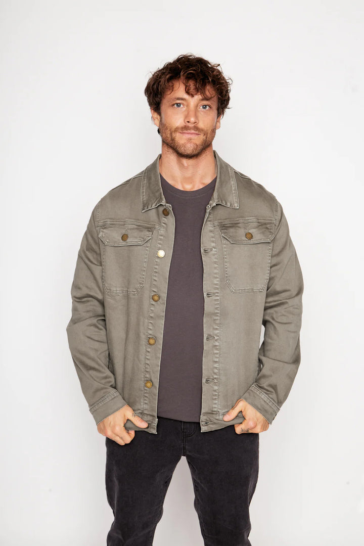 Chaqueta Serrano Orgánico Gris Verdoso Hombre