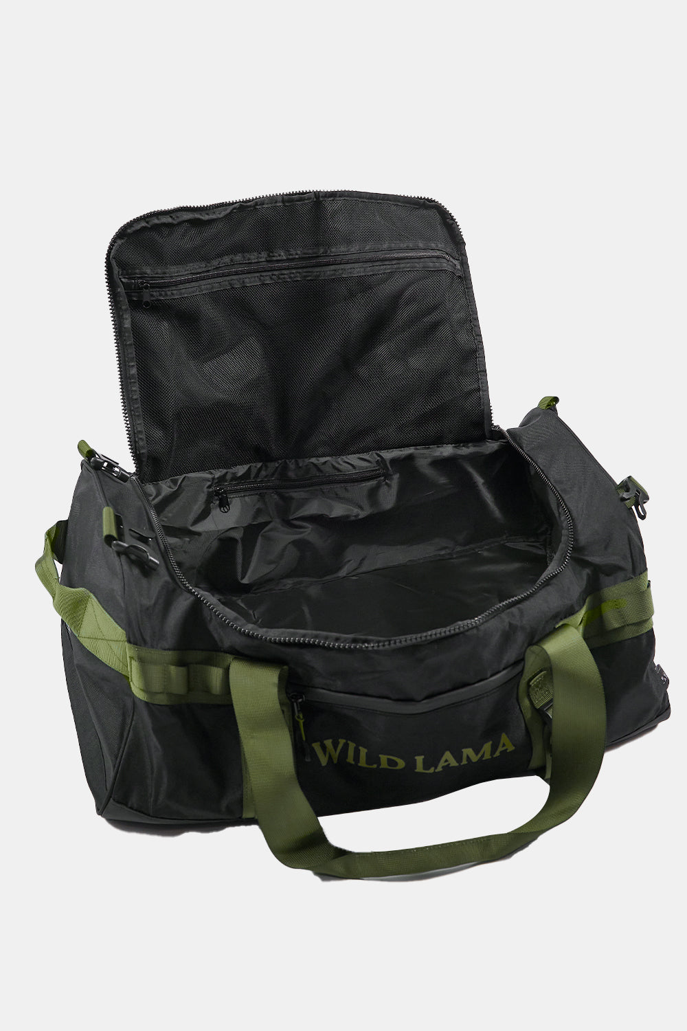 Bolso Travel Bek Reciclada Negra Verde 60L