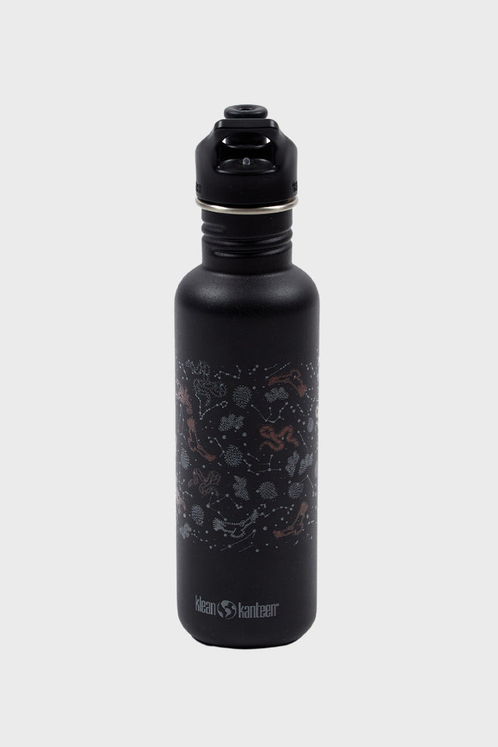 Botella Klean Kanteen Reciclada Deportiva Negro | Wild Lama