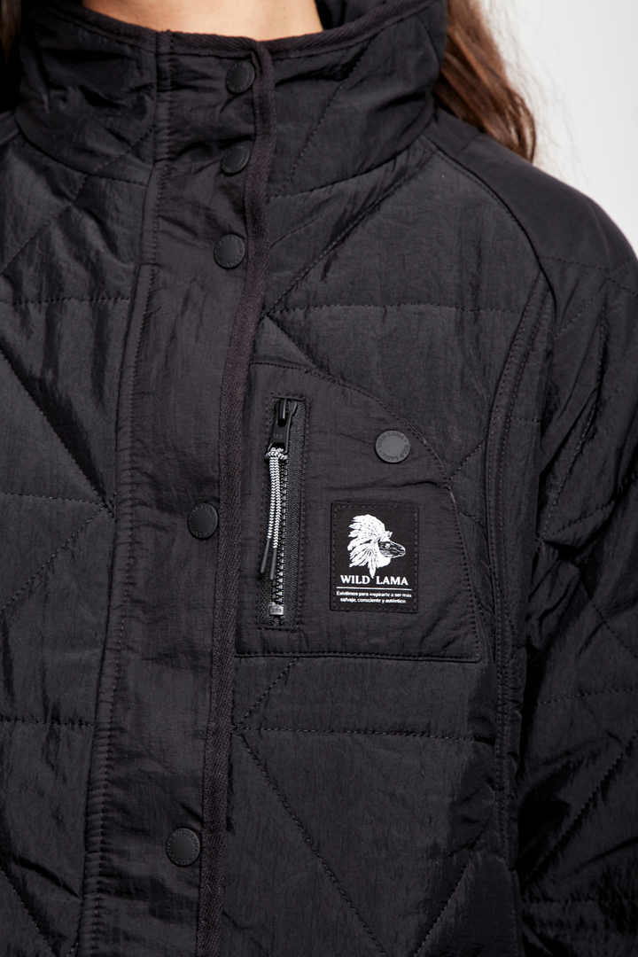 Parka Rena Reciclada Negro Mujer