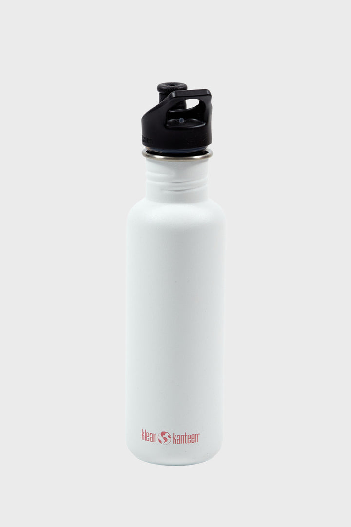 Botella Klean Kanteen Reciclada Deportiva Blanca