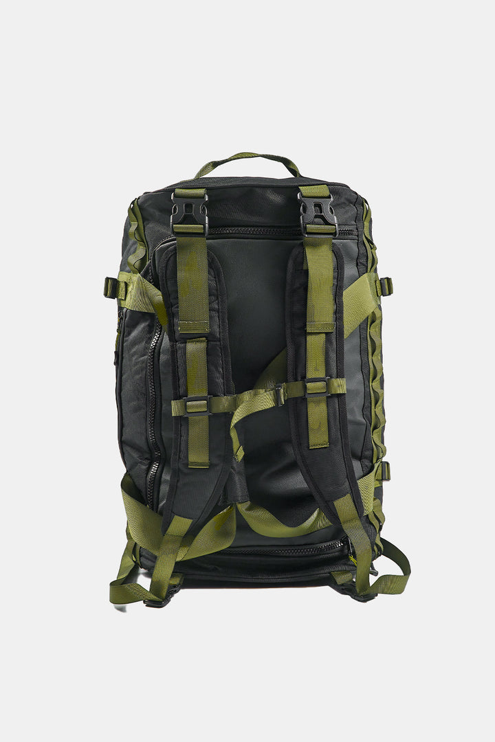 Bolso Travel Bek Reciclada Negra Verde 60L