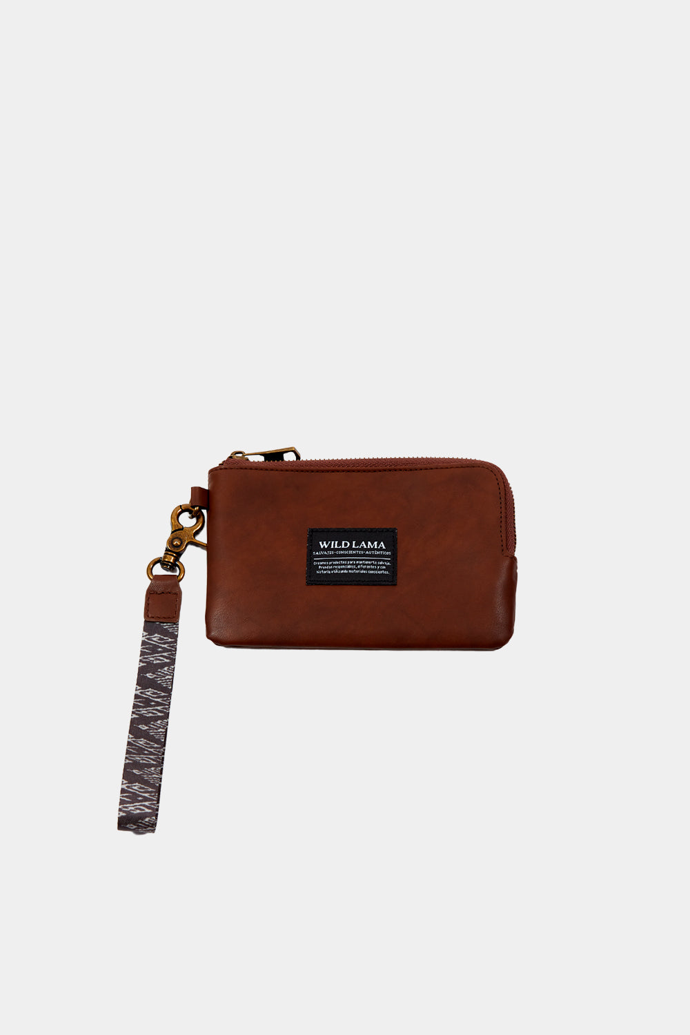 Pouch Nou Cuero Reciclado Café