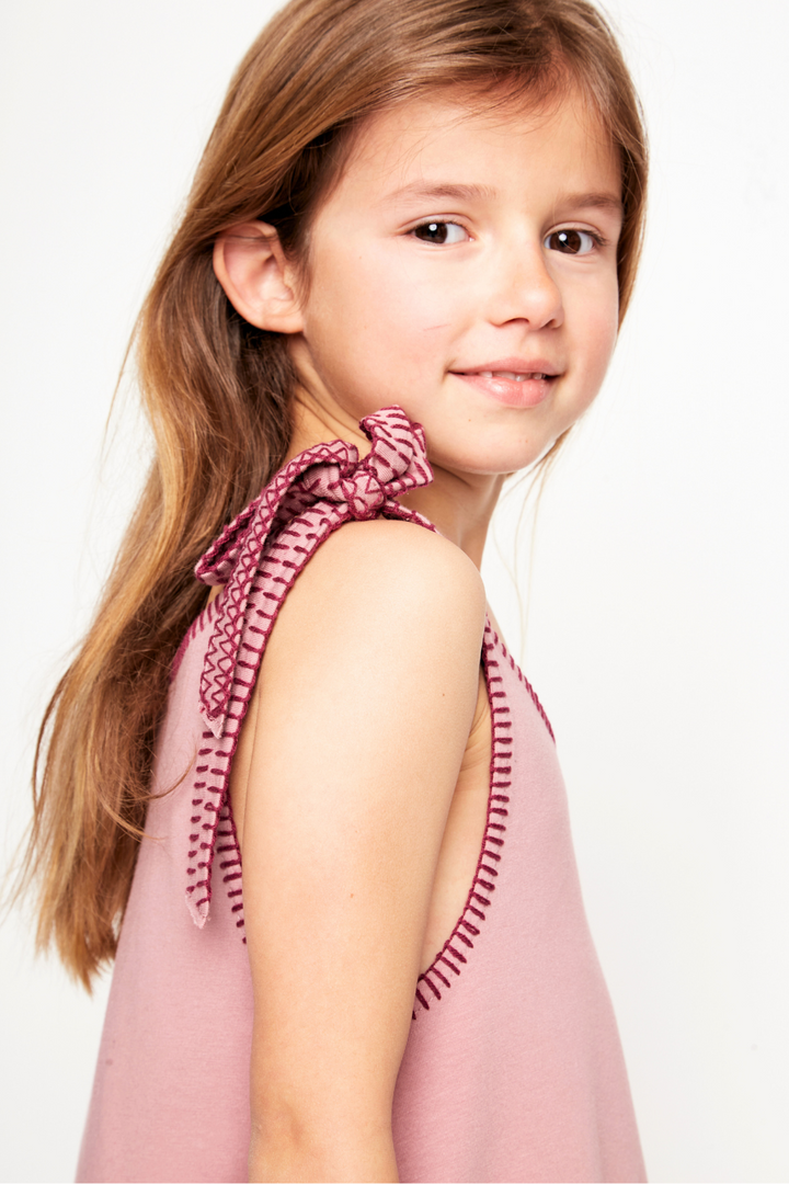 Vestido Lola Orgánico Rosado Kids