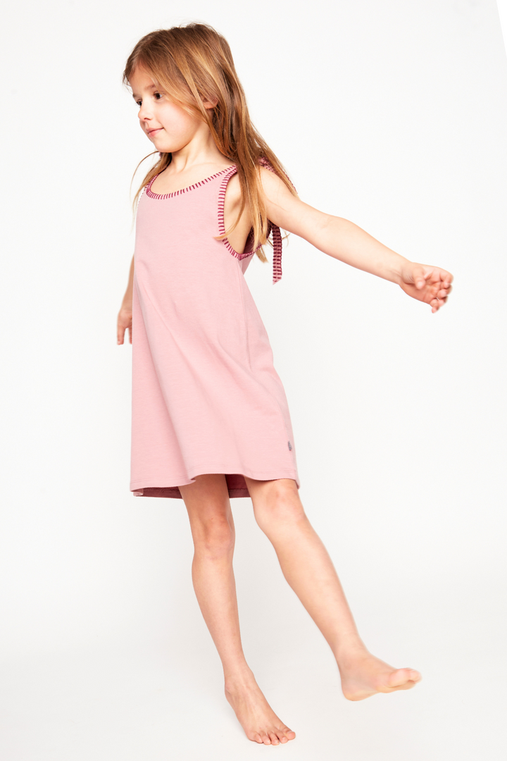 Vestido Lola Orgánico Rosado Kids