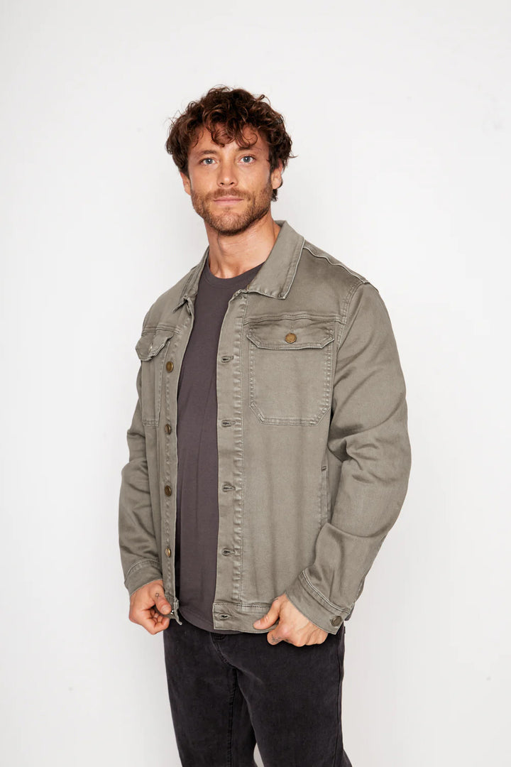 Chaqueta Serrano Orgánico Gris Verdoso Hombre