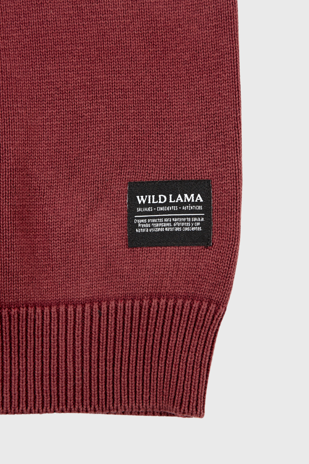 Sweater Tros Orgánico Burdeo Hombre | Wild Lama