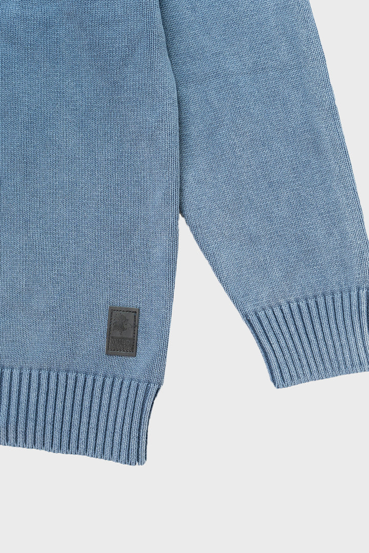 Sweater Essential Orgánico Hombre Azul