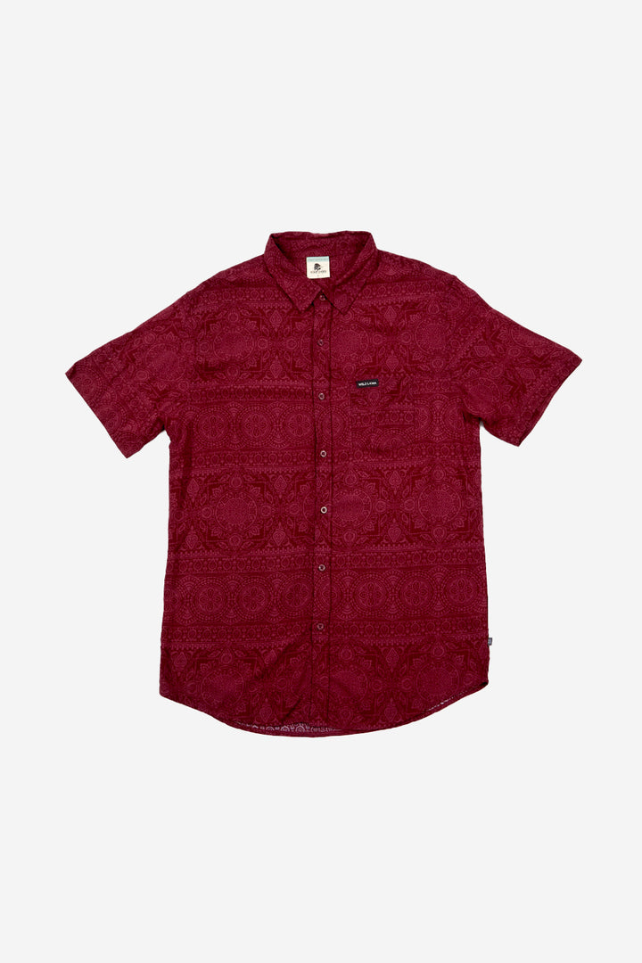 Guayabera Mero Viscosa Roja Hombre