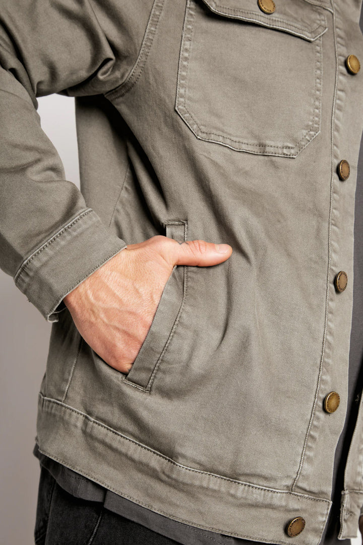 Chaqueta Serrano Orgánico Gris Verdoso Hombre