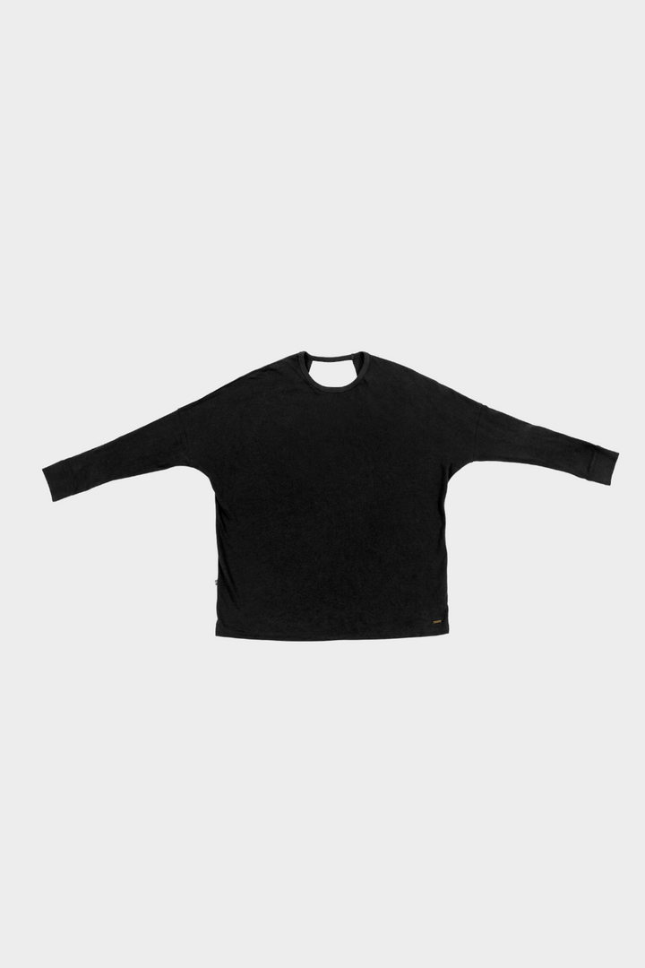 Polera Kava Cáñamo Negro Mujer