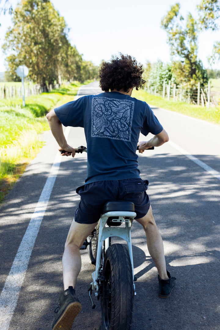 Polera Puya Orgánica Azul Hombre