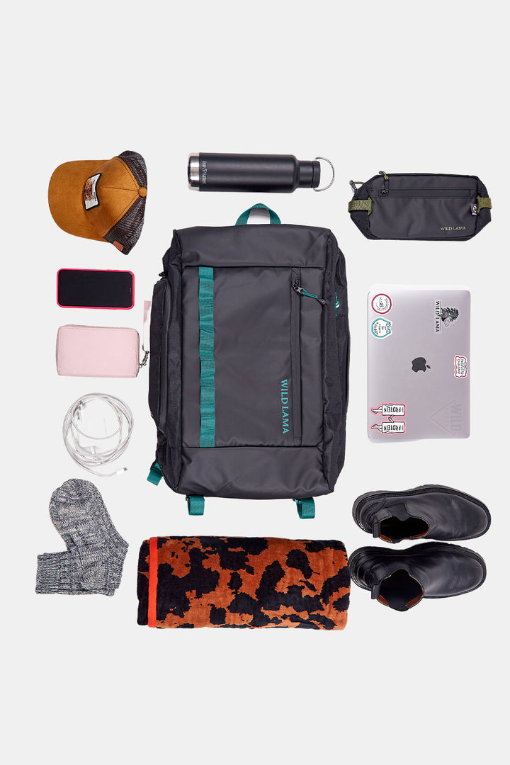 Mochila Travel Duma Reciclada Negra Petróleo 40L
