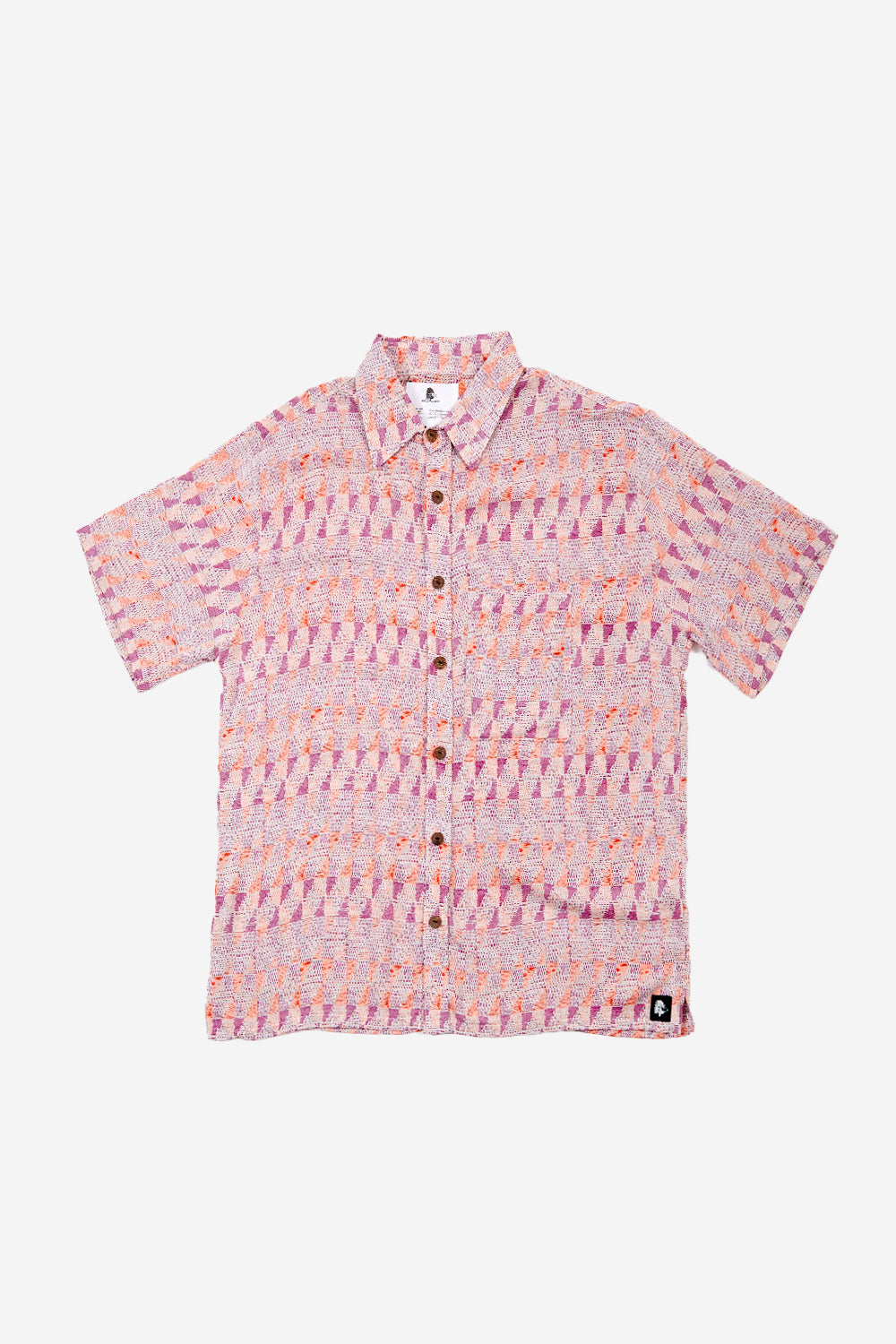 Guayabera Bunche Geométrico Rosado