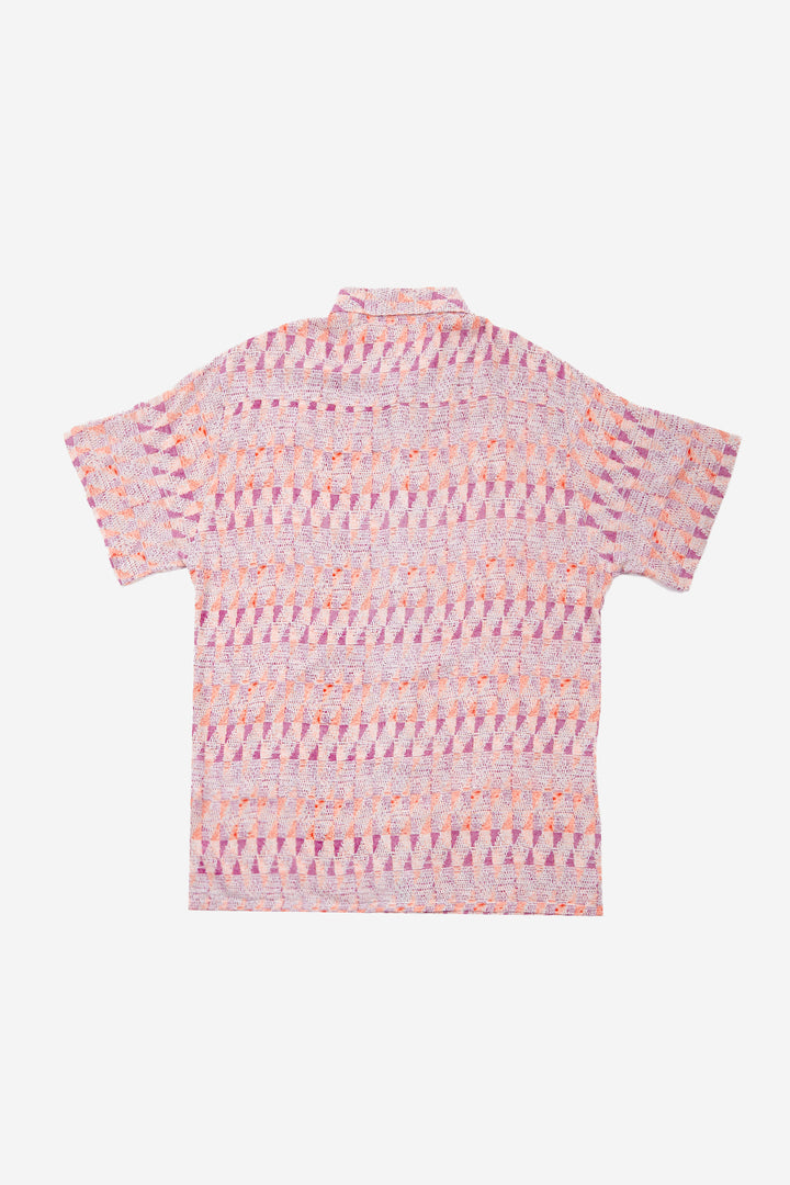 Guayabera Bunche Geométrico Rosado