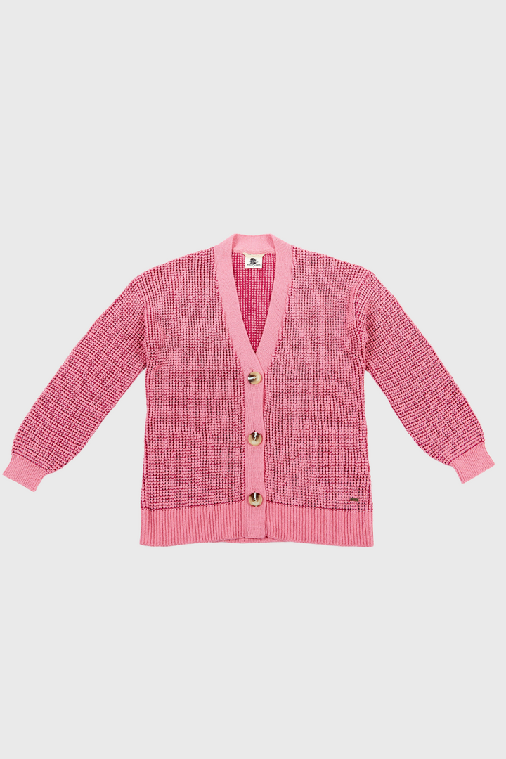 Cardigan Biloba Orgánico Rosado Mujer