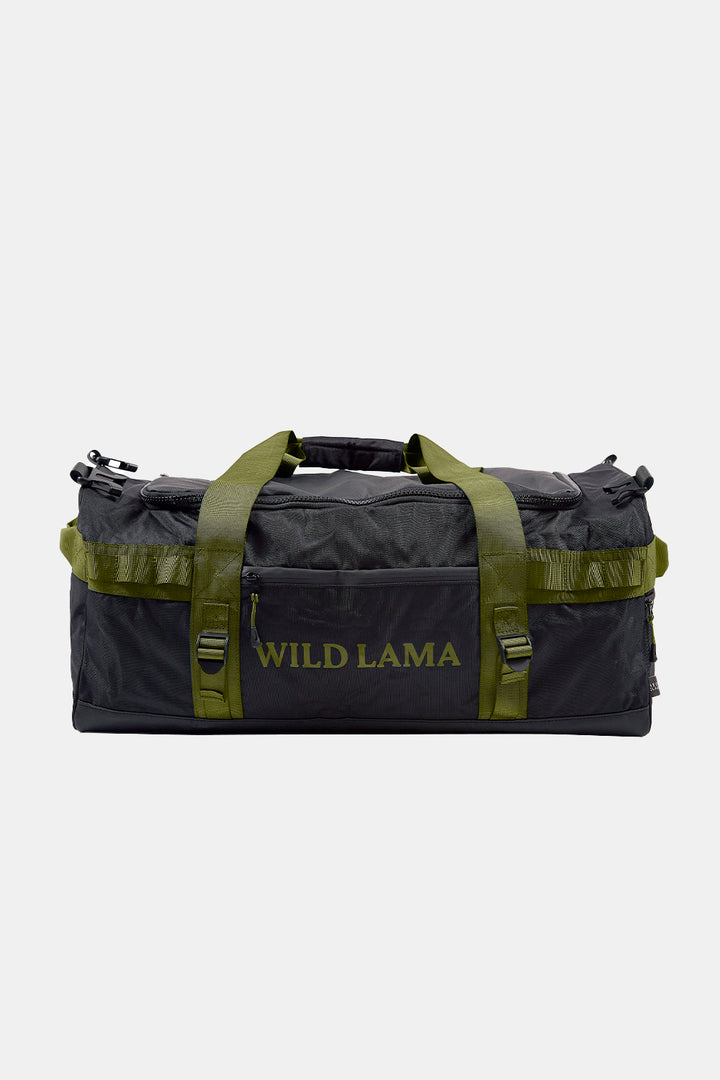 Bolso Travel Bek Reciclada Negra Verde 60L