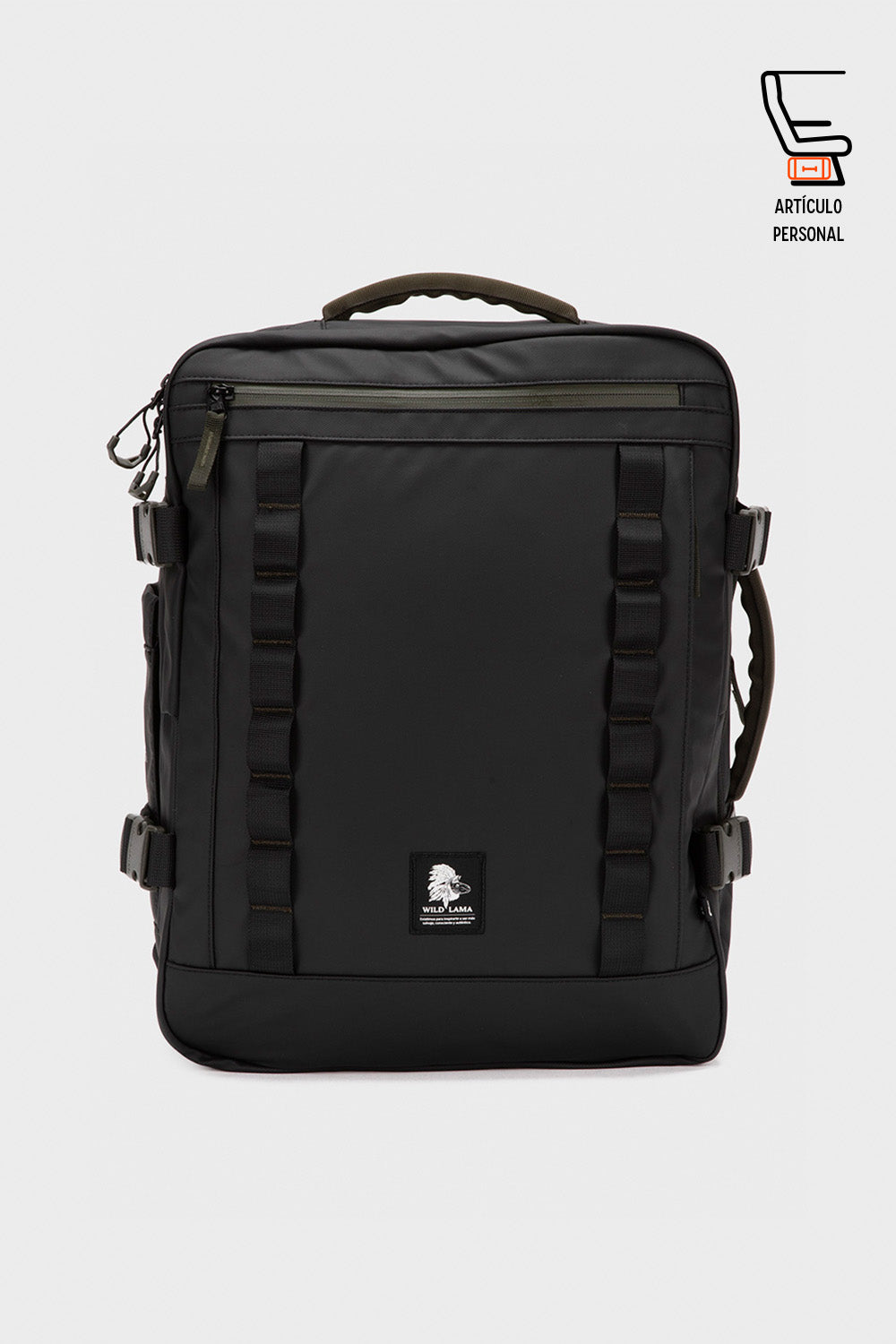 Mochila Travel Baku M Reciclada Negra 26L.