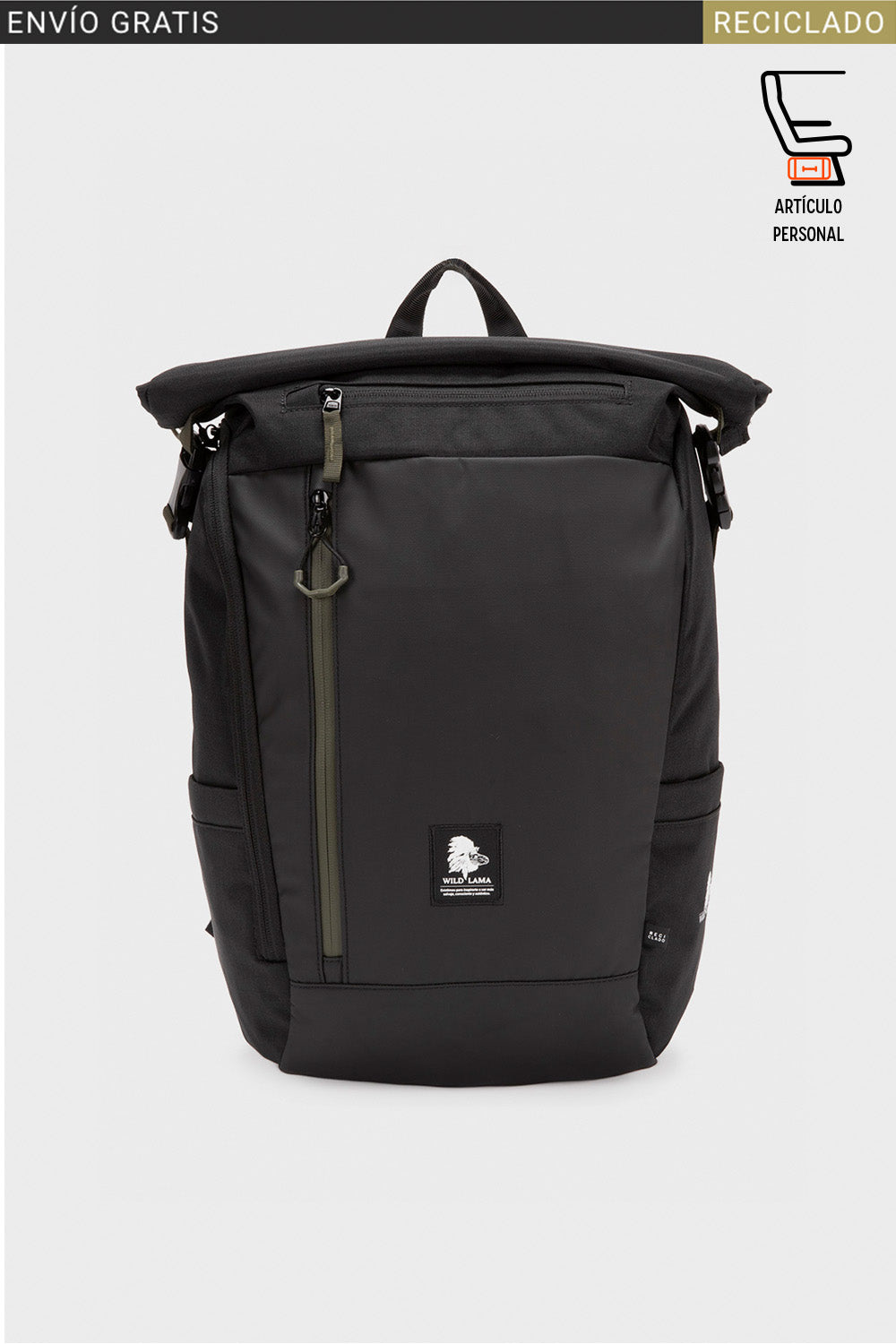 Mochila Travel Oca Reciclada Negra 24 Lts.