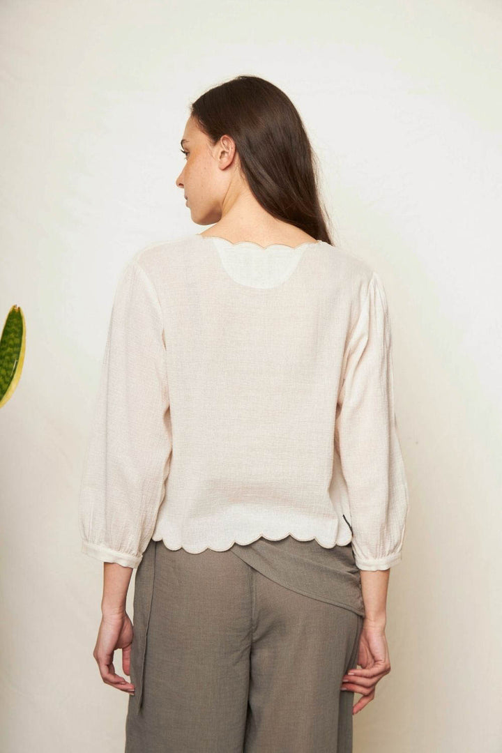 Blusa Iria Orgánica Beige Mujer