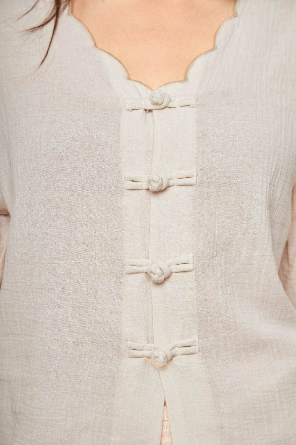 Blusa Iria Orgánica Beige Mujer