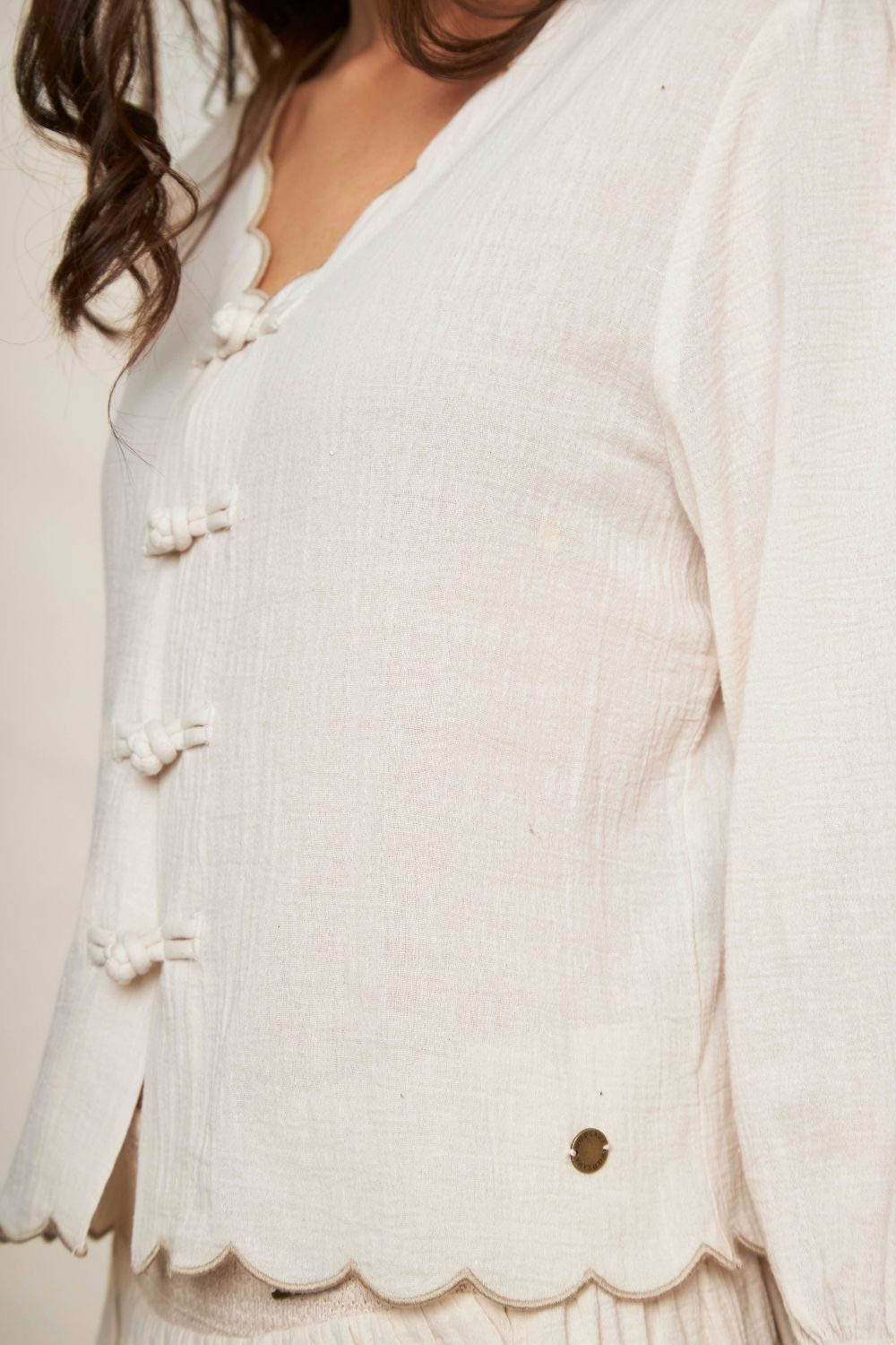 Blusa Iria Orgánica Beige Mujer
