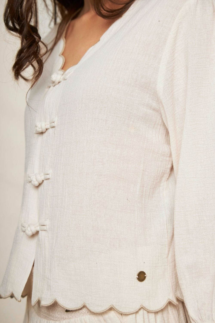 Blusa Iria Orgánica Beige Mujer