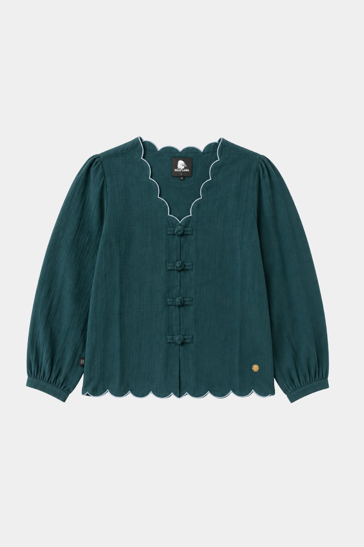 Blusa Iria Orgánica Petróleo Mujer