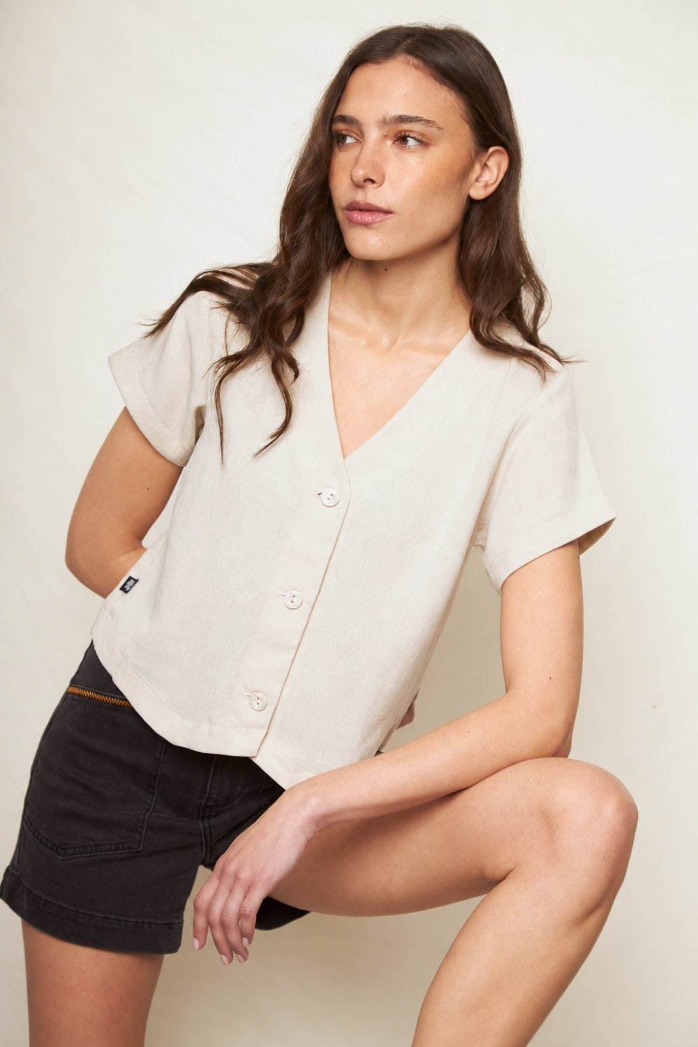 Blusa Nysa Beige Mujer