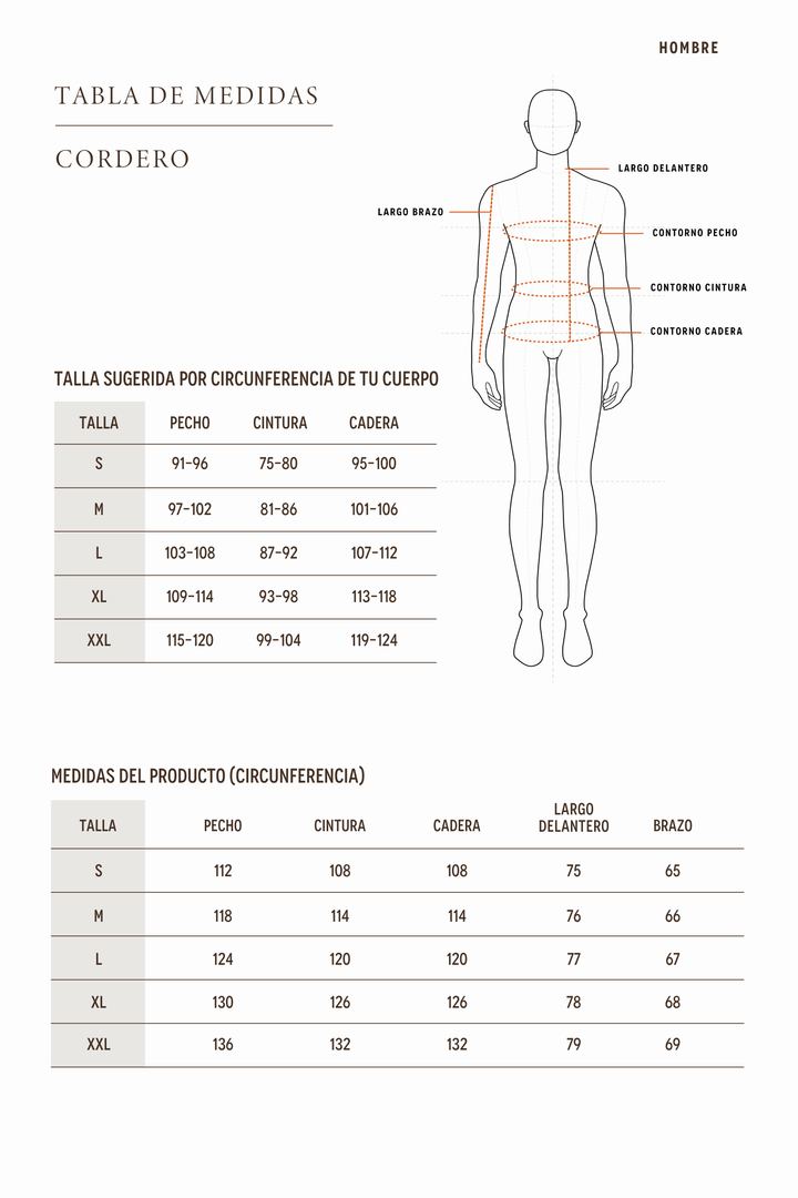 Chaqueta Cordero Orgánica Marengo Hombre