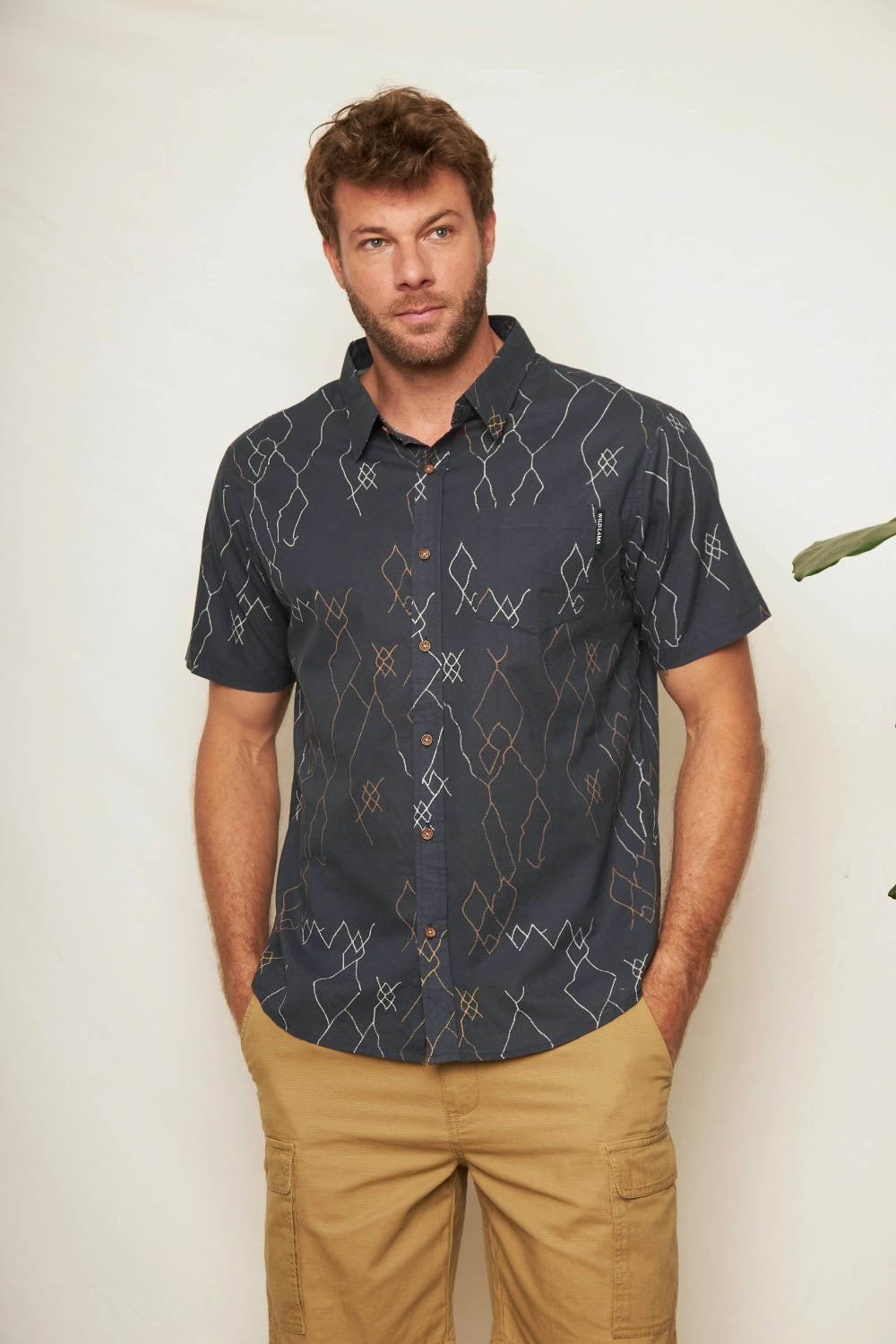 Camisa Azore Orgánica Azul Hombre