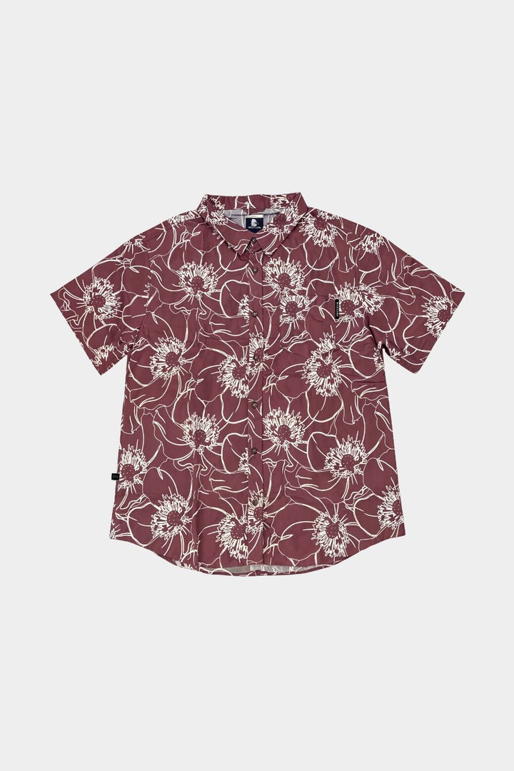 Camisa Azore Orgánica Burdeo Hombre