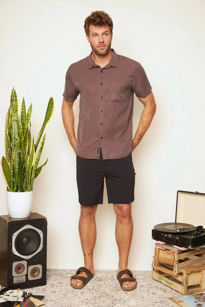 Camisa Jim Café Hombre