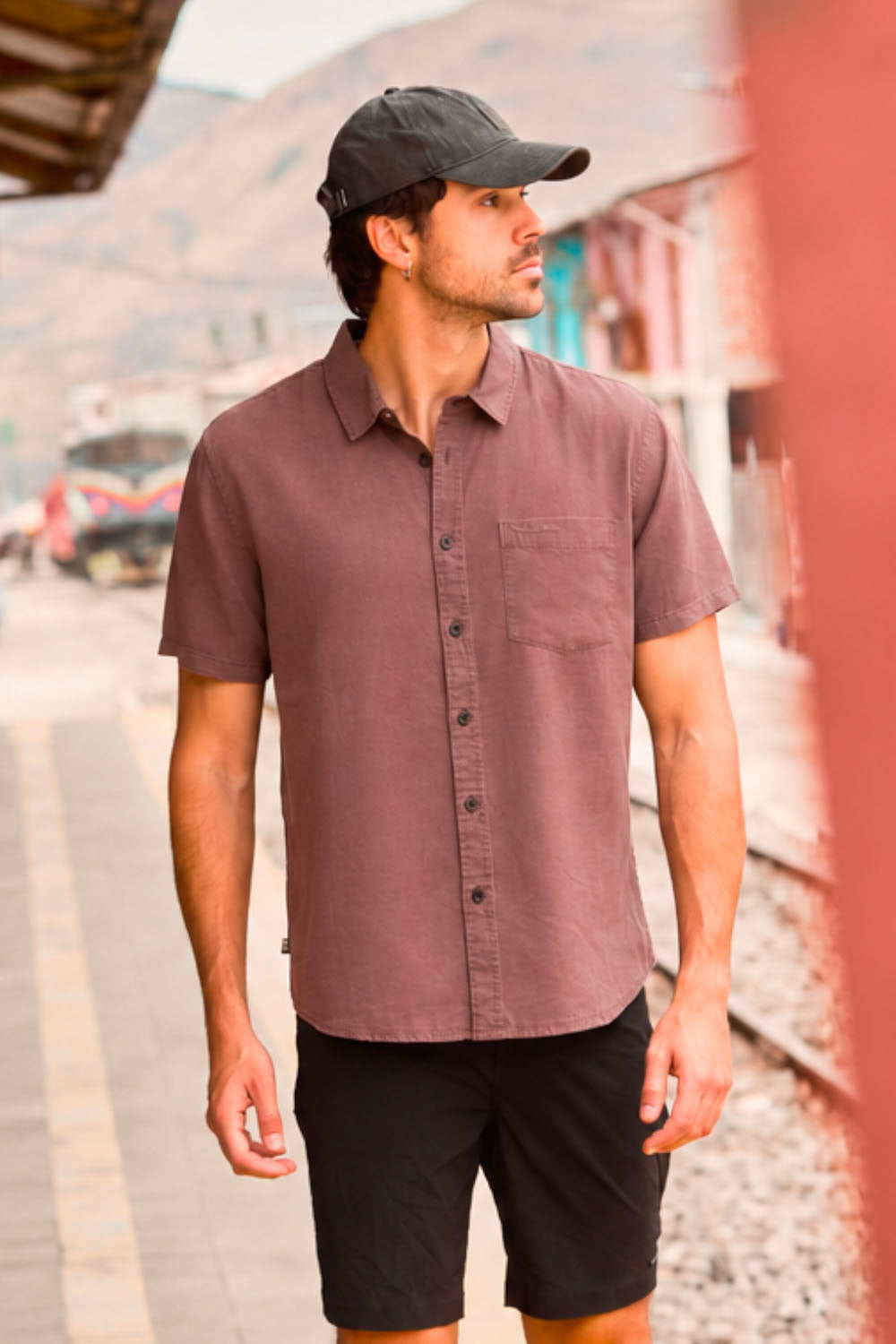 Camisa Jim Café Hombre