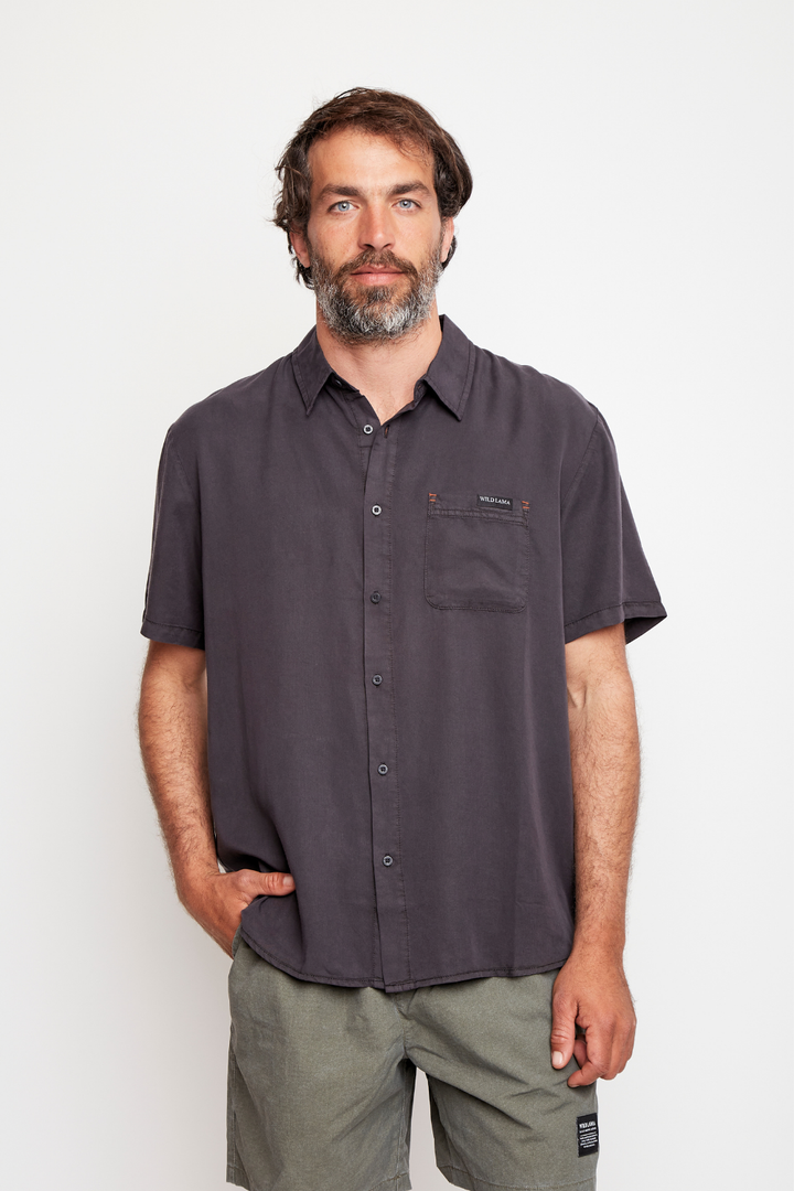 Camisa Knox Fibra Origen Natural Gris Hombre