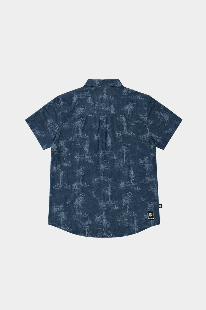 Camisa Mero Árboles Azul Hombre