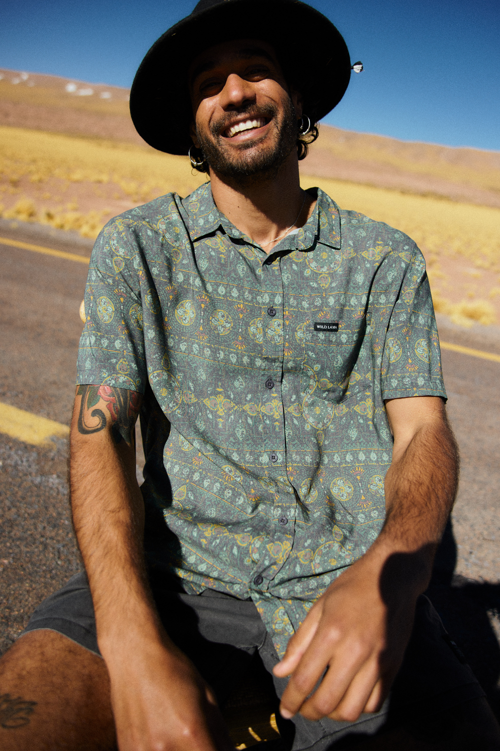 Camisa Mero Boho Verde Hombre ECOVERO™