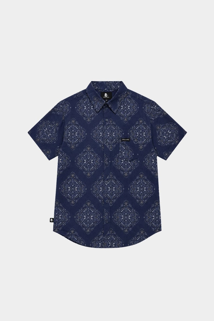 Camisa Mero Mandala Azul Hombre