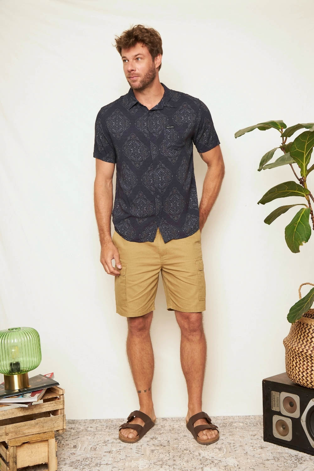 Camisa Mero Mandala Azul Hombre