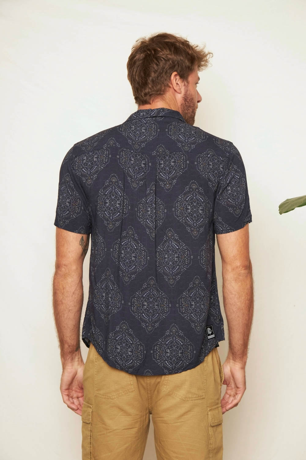Camisa Mero Mandala Azul Hombre
