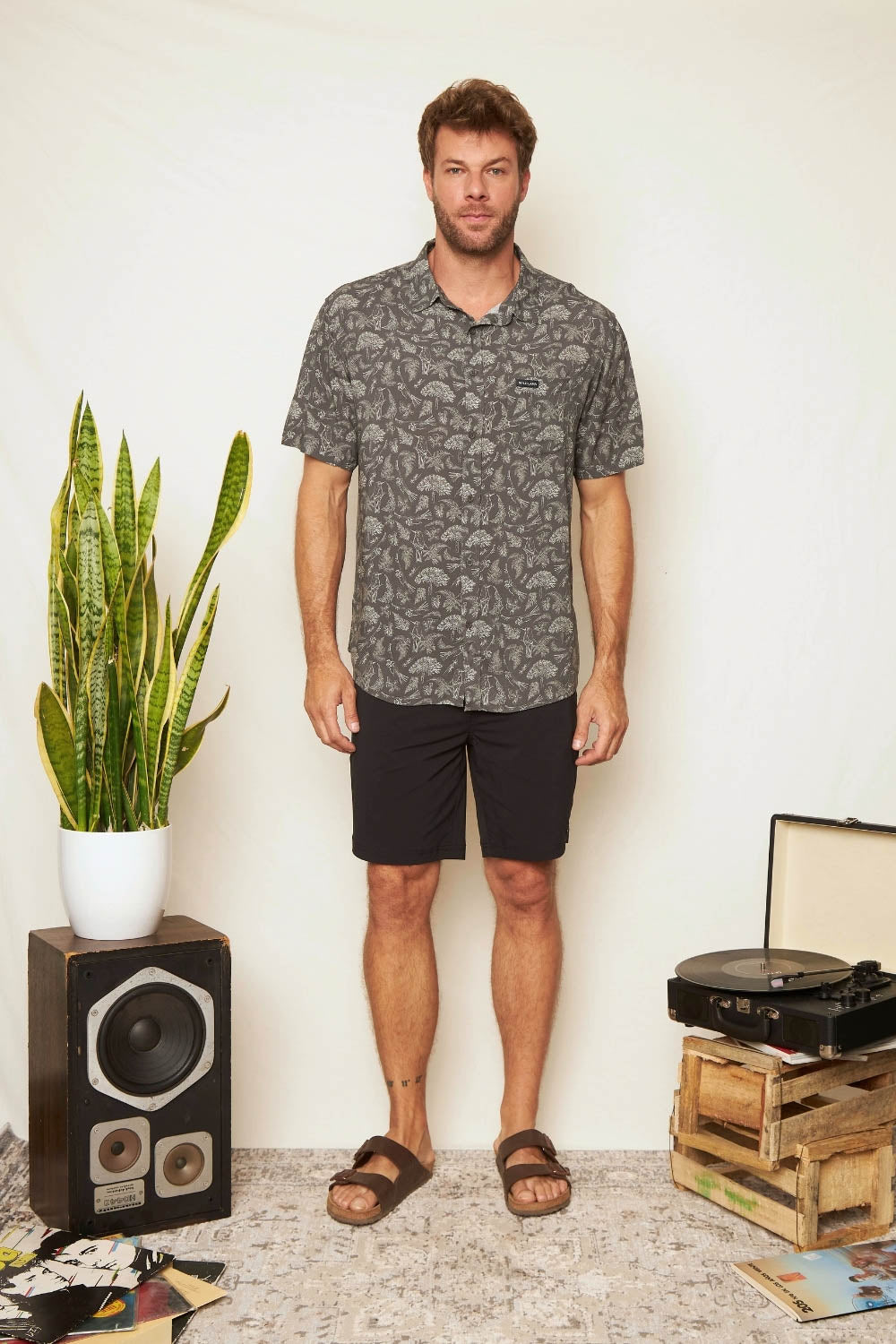 Camisa Mero Naturaleza Gris Hombre